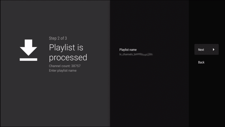 Playlist is processed